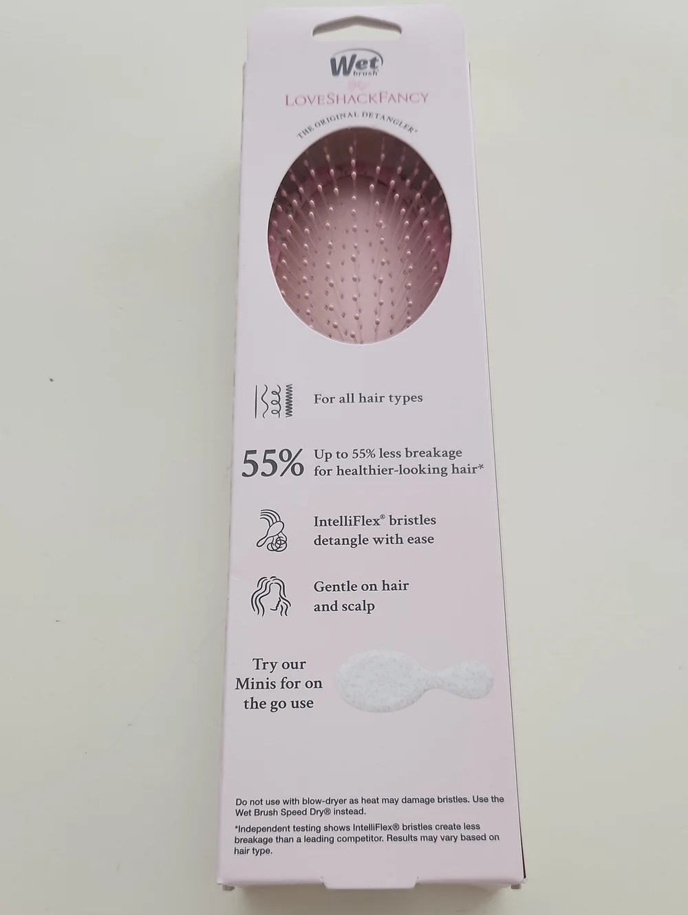LoveShackFancy x Wet Brush Original Detangler Hair Brush Pink Floral New